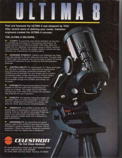 Celestron store ultima 8