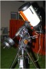 Il telescopio montato e pronto per l'uso
